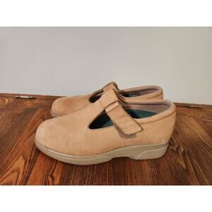Drew Shoes Women's 6W Brown Leather Nubuck  Mary Jane Orthopedic Comfort Strap